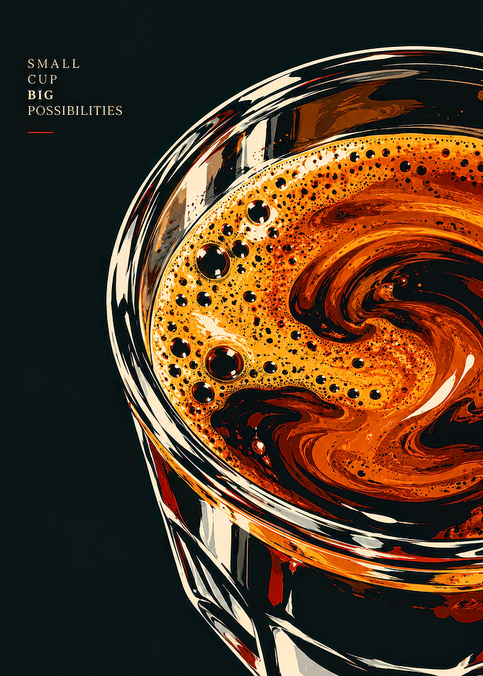 Small Cup Big Possibilities Espresso Poster