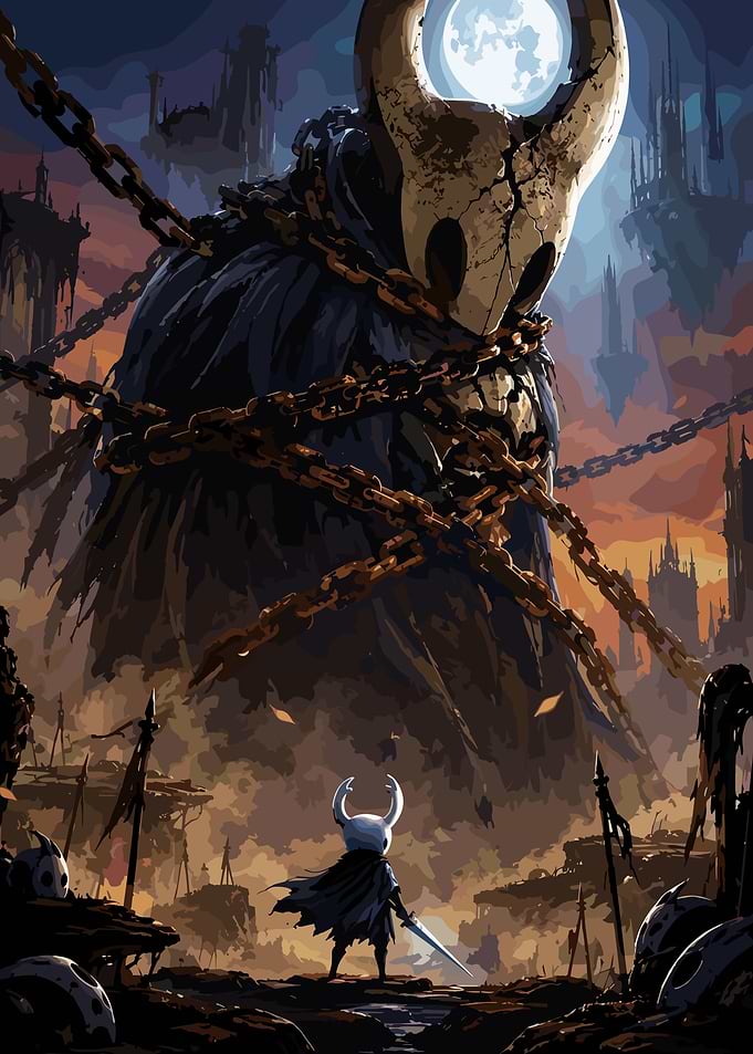 Hollow Knight Confronting the Sealed Vessel