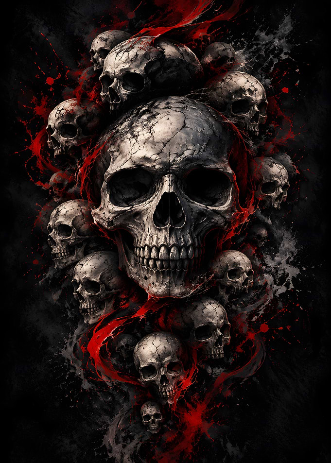 Dark Gothic Skull Collage