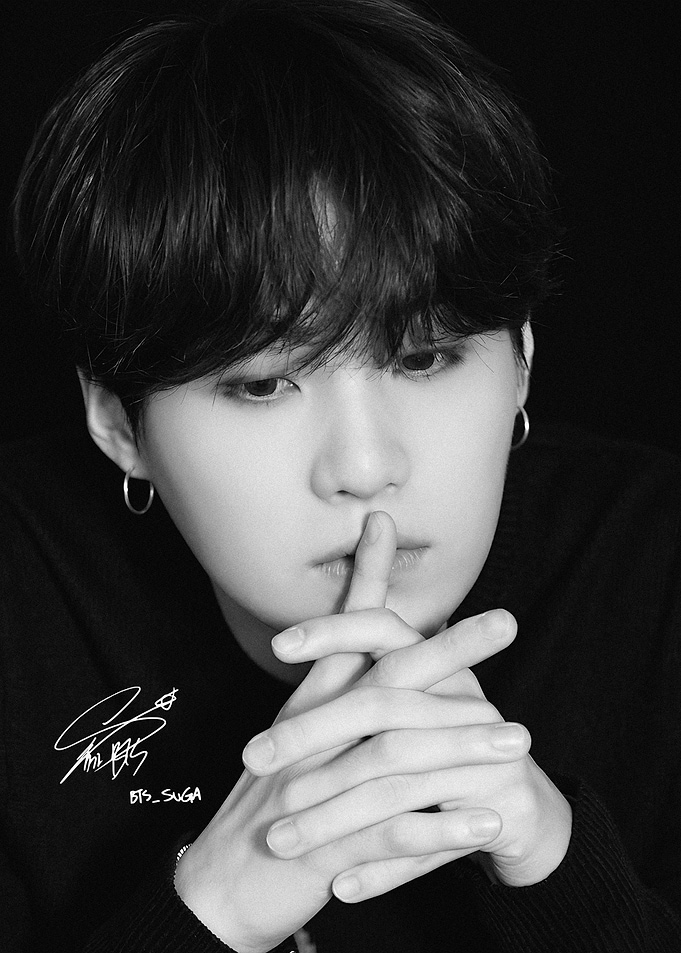 Black and White Portrait of Suga