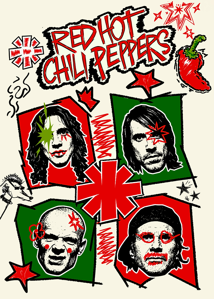 Red Hot Chili Peppers Band Poster