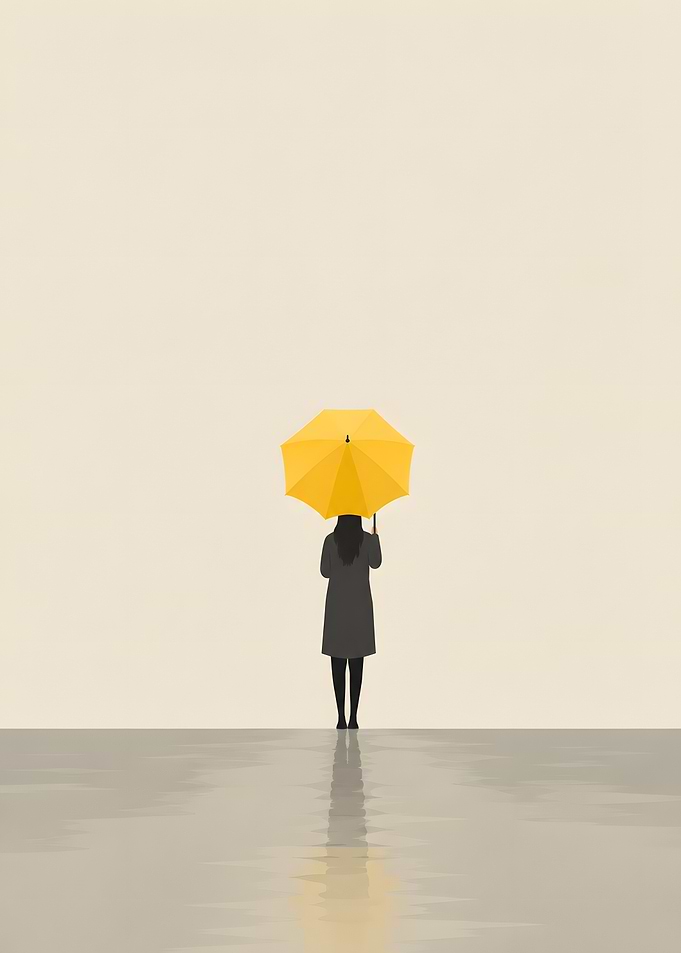 Yellow Umbrella Solitude