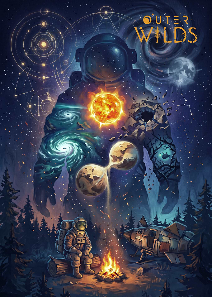 Outer Wilds Space Exploration Poster