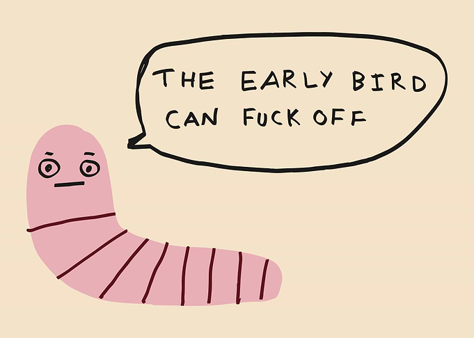Funny Worm Cartoon Illustration
