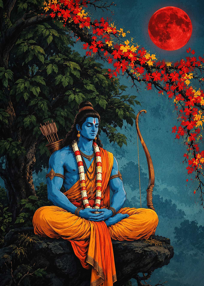 Lord Rama Meditation Mythos Art