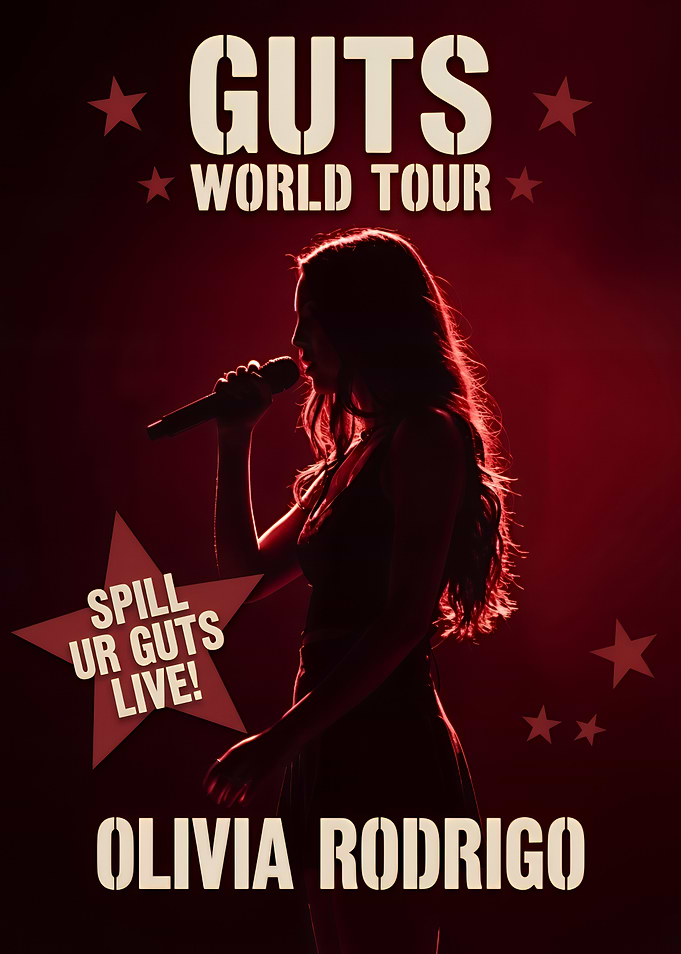 Olivia Rodrigo Guts World Tour Poster