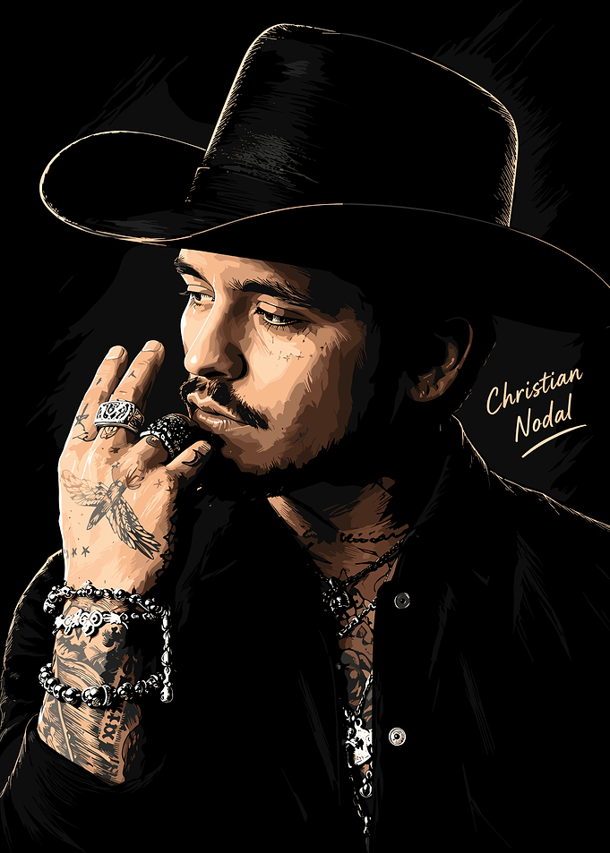Christian Nodal Portrait Illustration