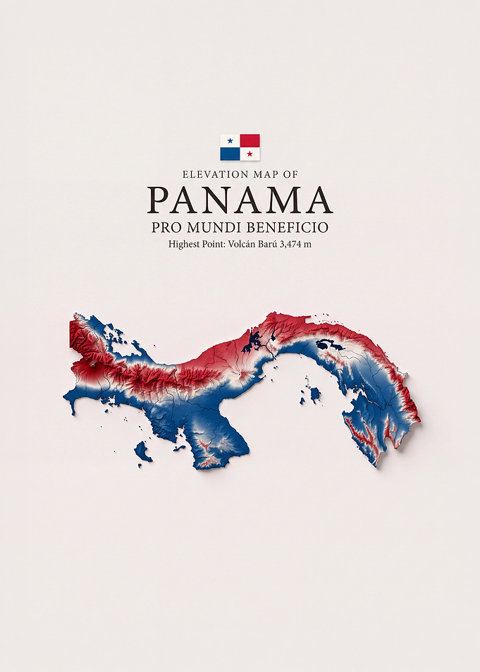 Elevation Map of Panama