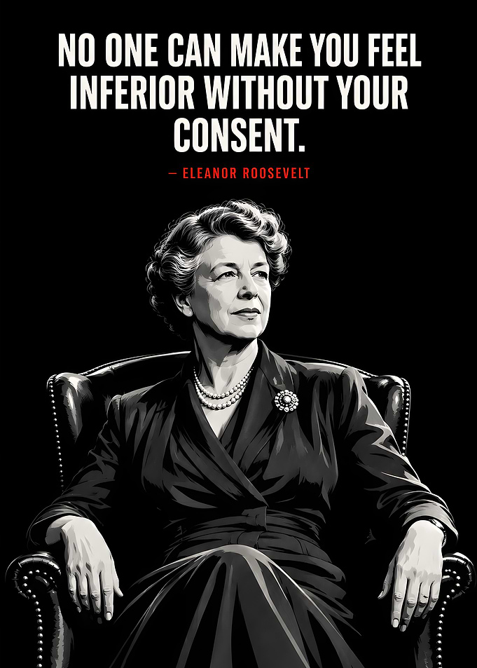 Eleanor Roosevelt Inspirational Quote Poster