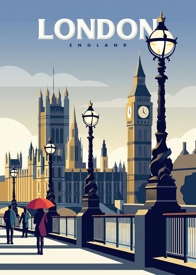 London England Travel Poster