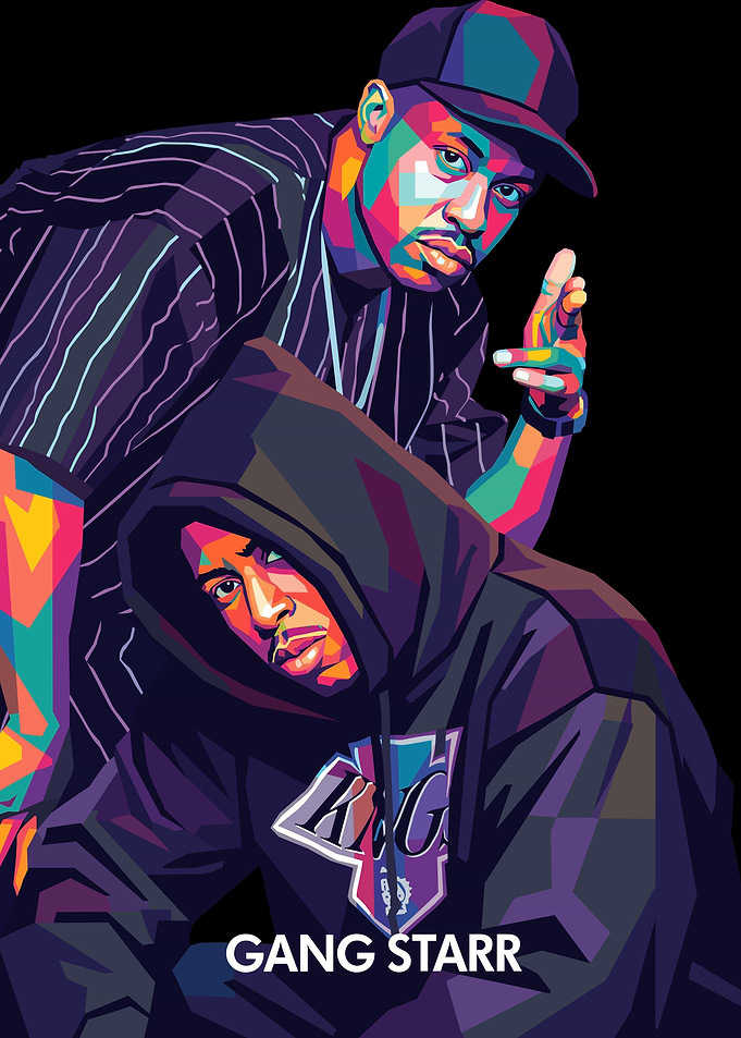 Gang Starr WPAP Pop Art Portrait