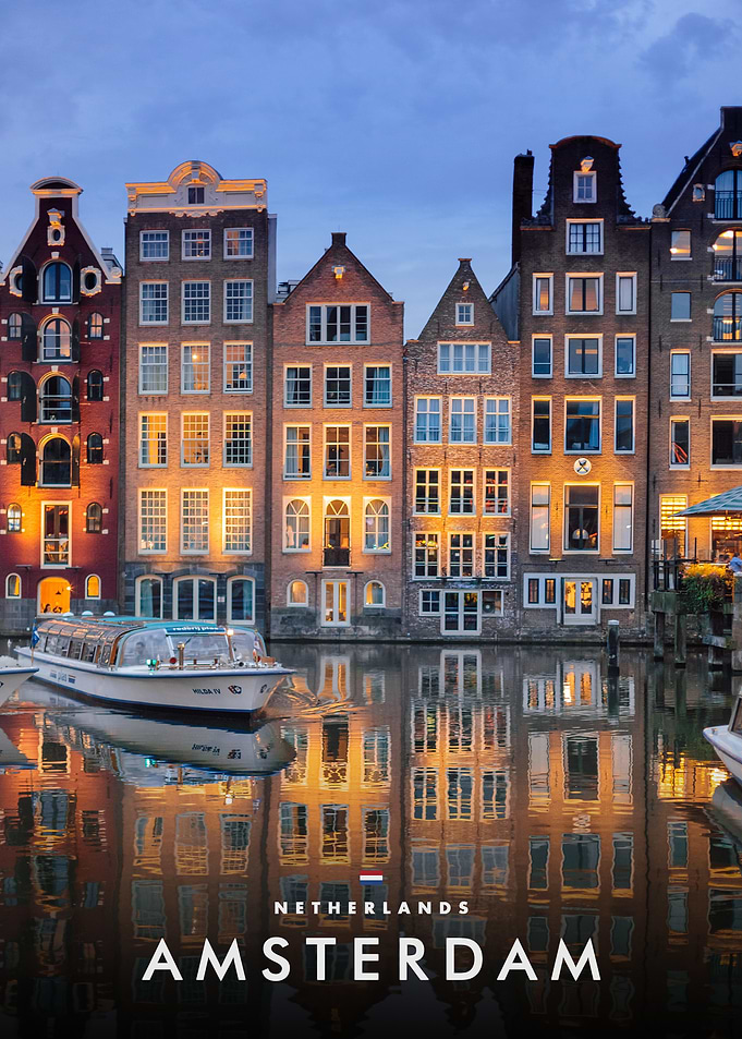 Amsterdam Canal Evening View