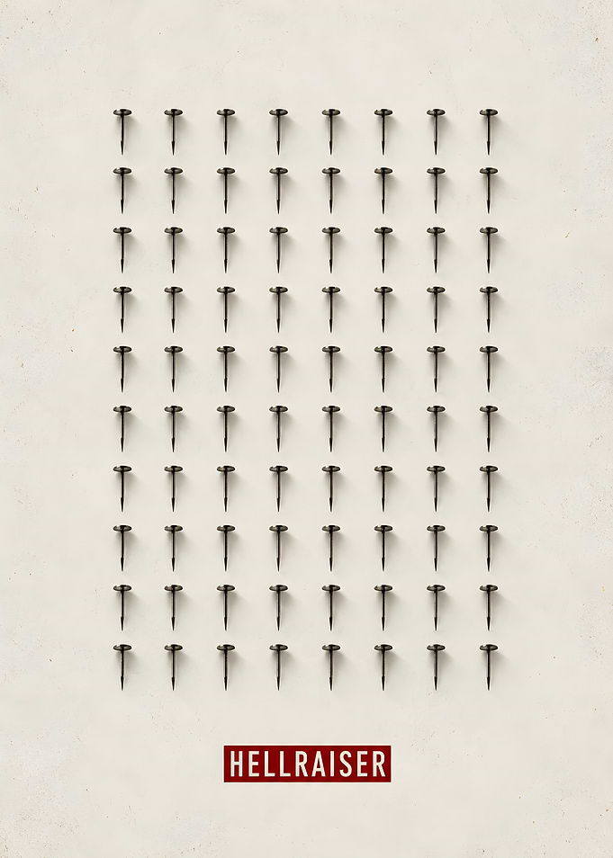 Hellraiser Pinhead Needle Pattern Minimalist Art