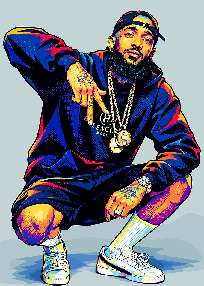 Nipsey Hussle Pop Art Portrait