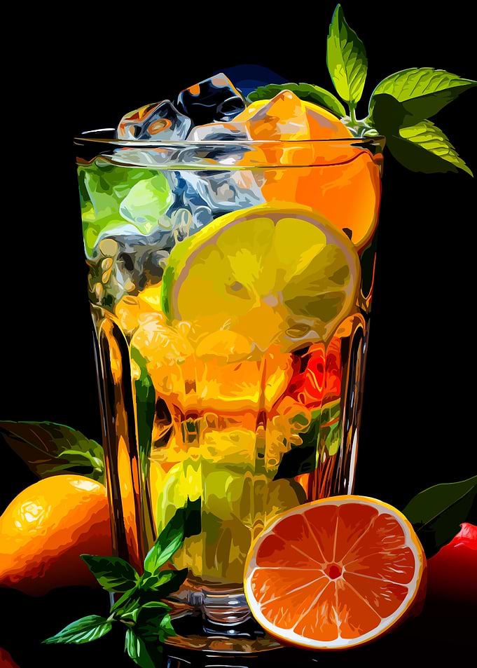Refreshing Citrus Cocktail with Mint