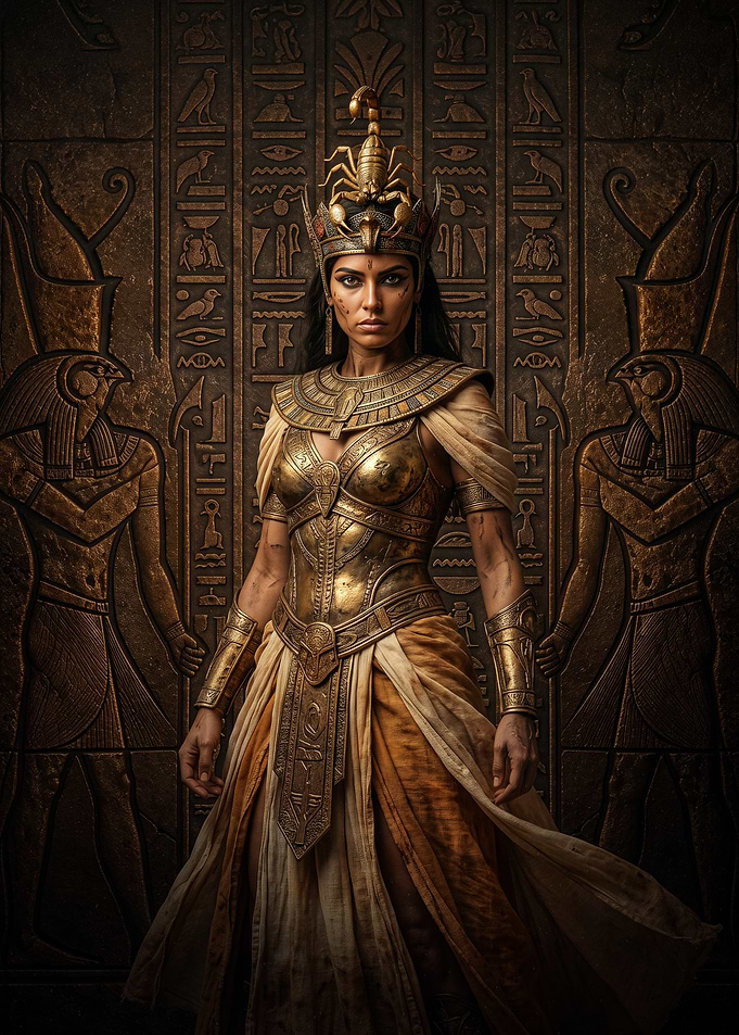 Serqet is the Egyptian scorpion goddess