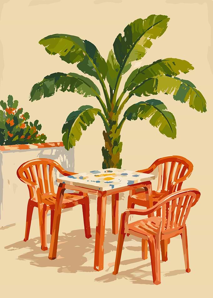 Outdoor Cafe Table and Chairs
