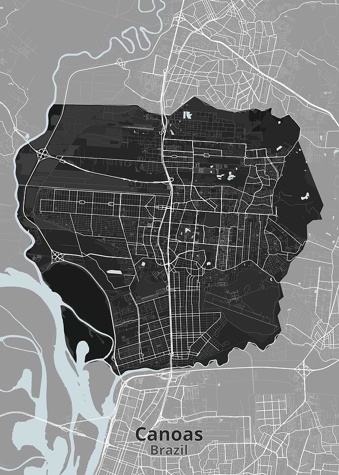 Canoas Brazil City Map Poster