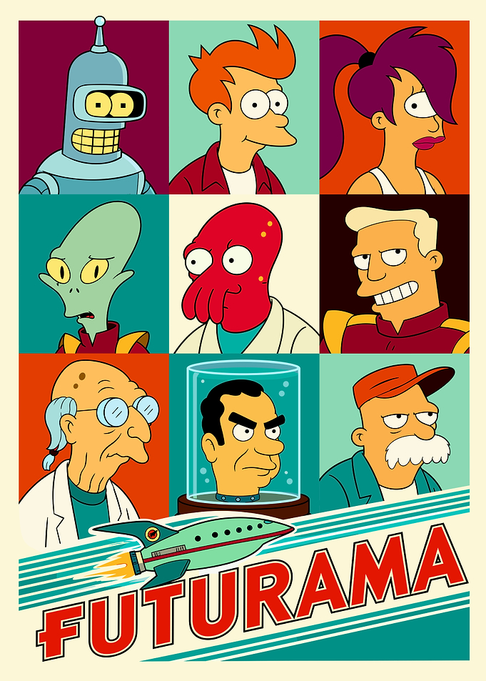 Futurama Character Grid Poster