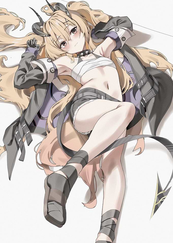 Anime Girl with Horns and Tail