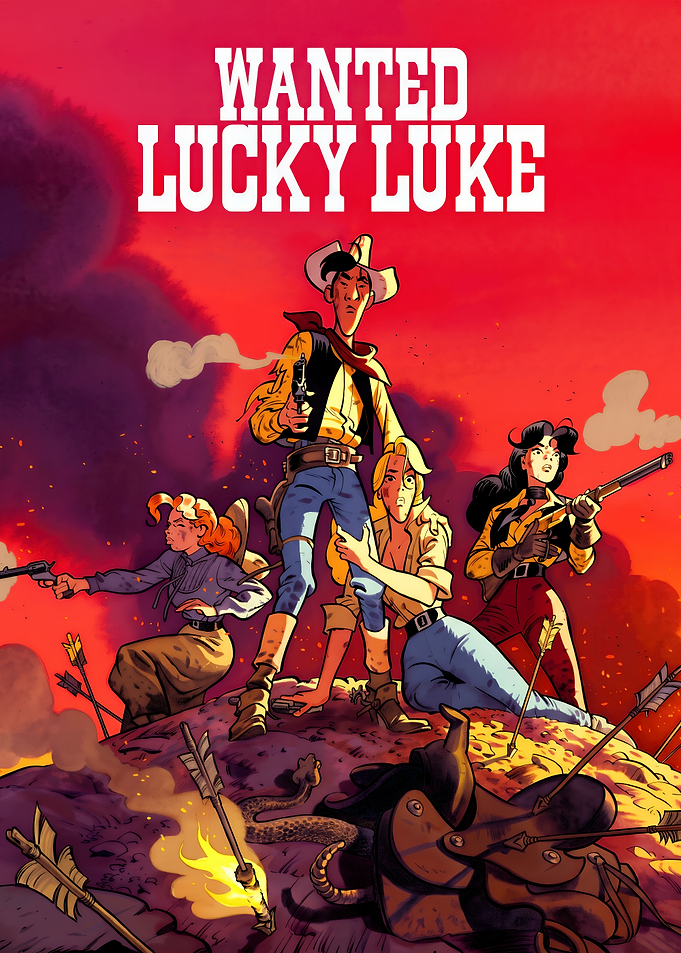 Wanted Lucky Luke Comic Poster