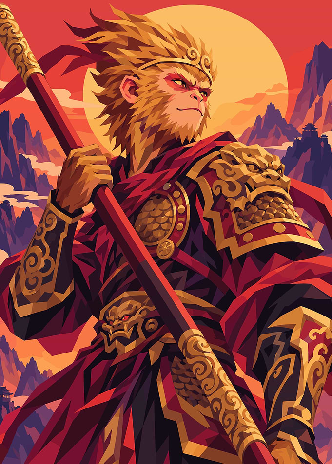 Sun Wukong Monkey King Warrior Portrait
