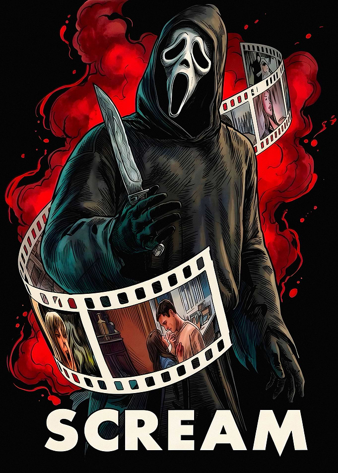 Ghostface Scream Movie Poster Art