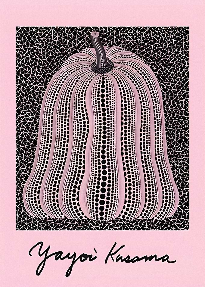 Yayoi Kusama Pink Pumpkin Art Print
