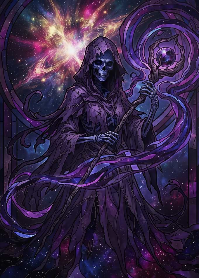 Cosmic Grim Reaper with Magic Staff