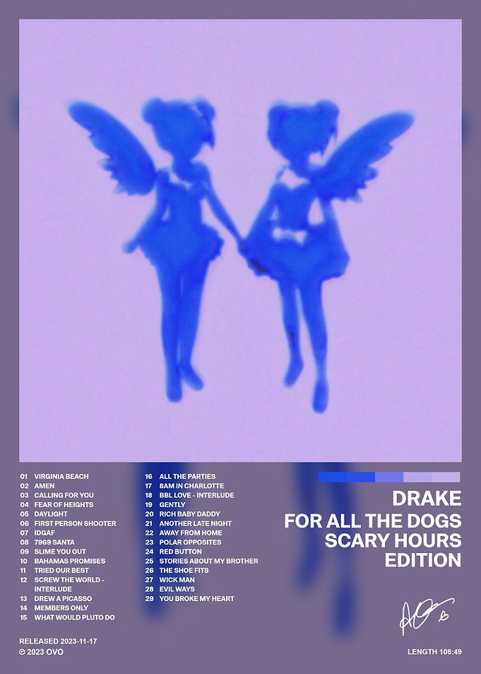 Drake For All The Dogs Album Poster