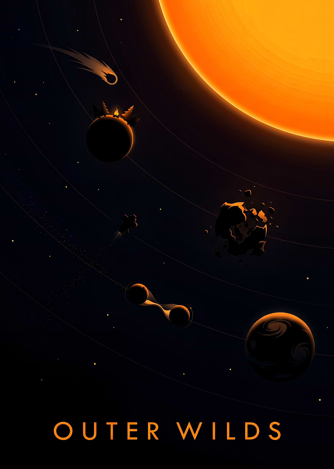 Outer Wilds Solar System Poster