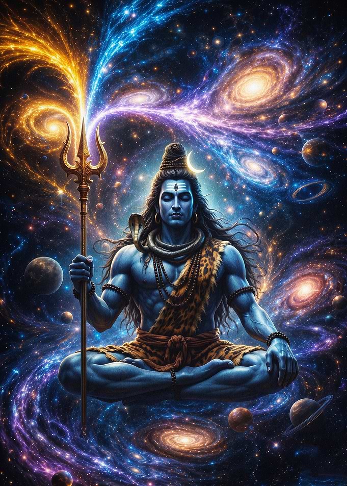 Shiva Cosmic Universe Art Poster