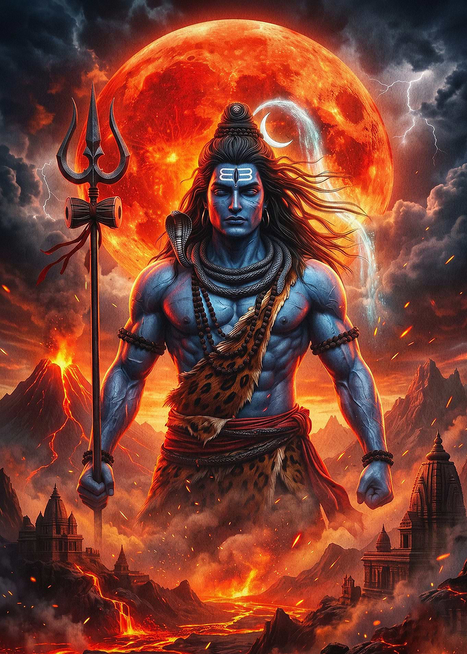 Lord Shiva Trident Epic Fantasy Art