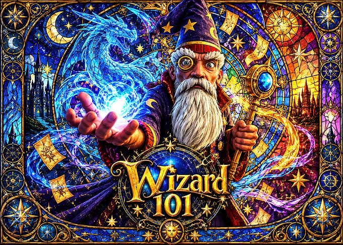 Wizard101 Stained Glass Fantasy Art