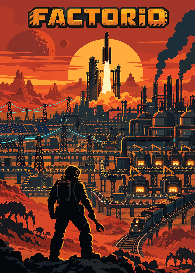 Factorio Game Poster Art