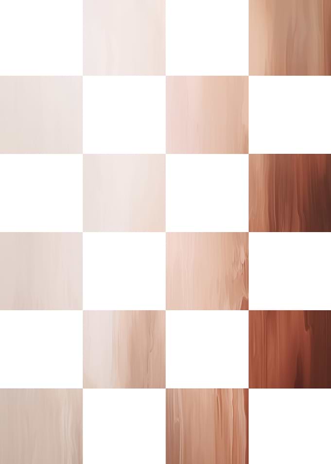 Abstract Brown and White Checkerboard Pattern