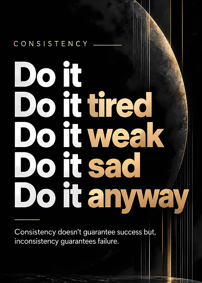 Consistency Motivational Quote Poster