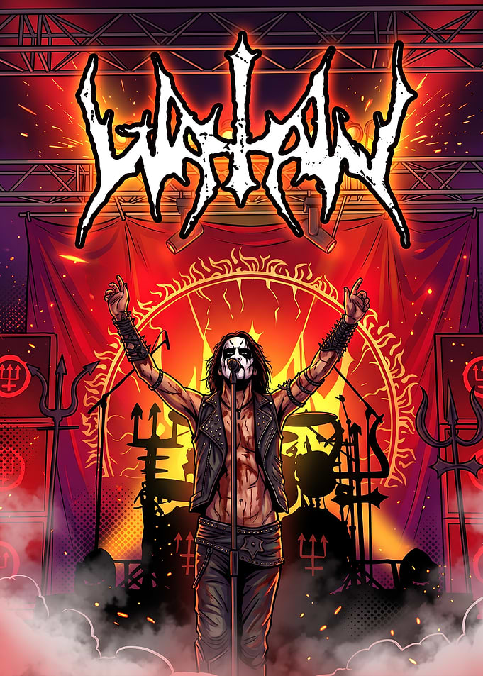 Watain Black Metal Concert Poster