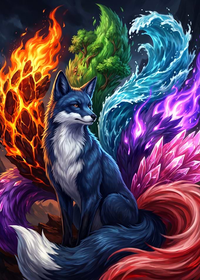 Elemental Nine-Tailed Fox Spirit