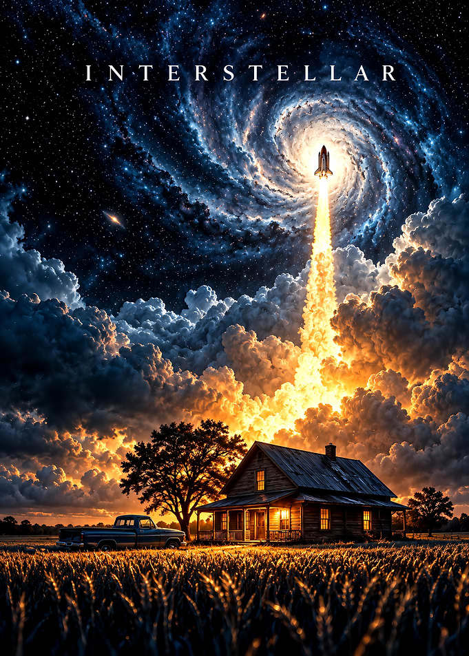 Interstellar Movie Poster Space Launch