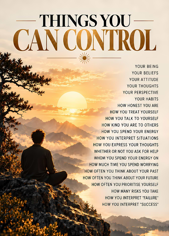 Things You Can Control Inspirational Poster