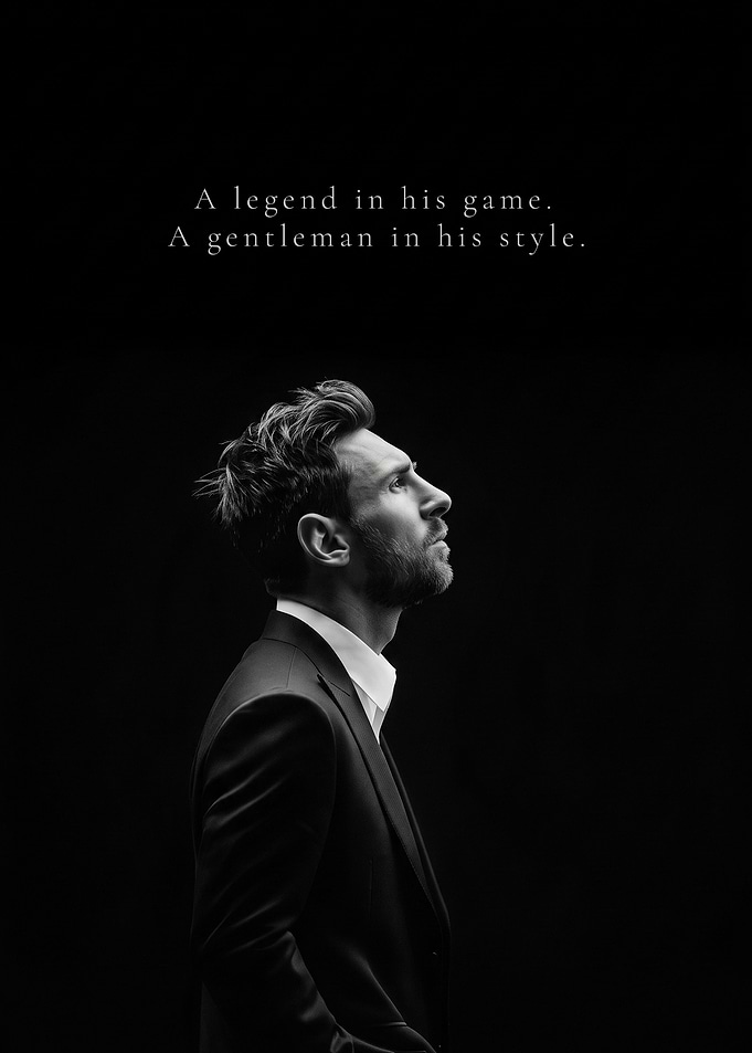 Lionel Messi Portrait Poster