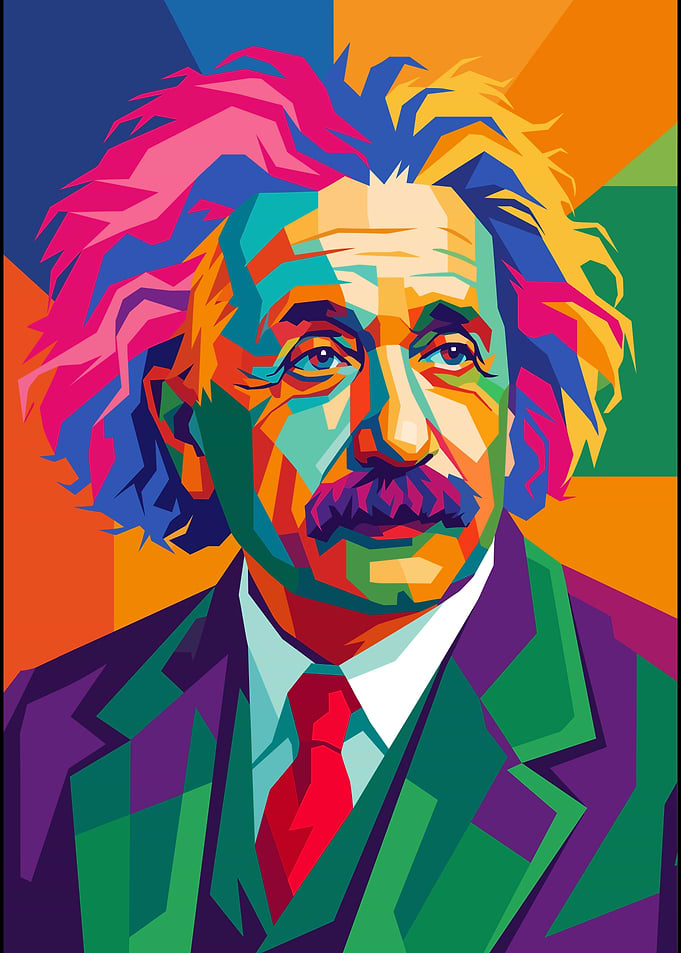 Albert Einstein Pop Art Portrait