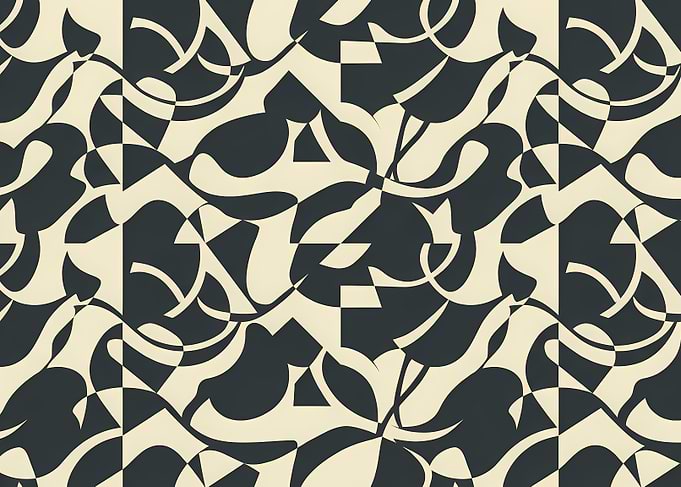 Abstract Monochrome Geometric Pattern