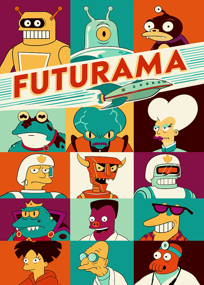 Futurama Character Grid Poster