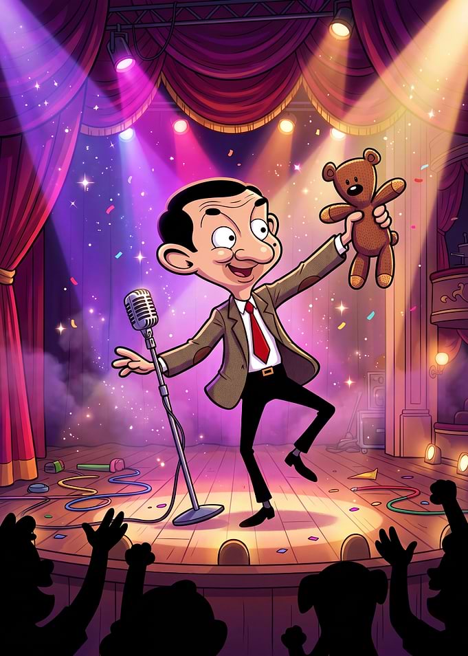 Mr. Bean Performing on Stage