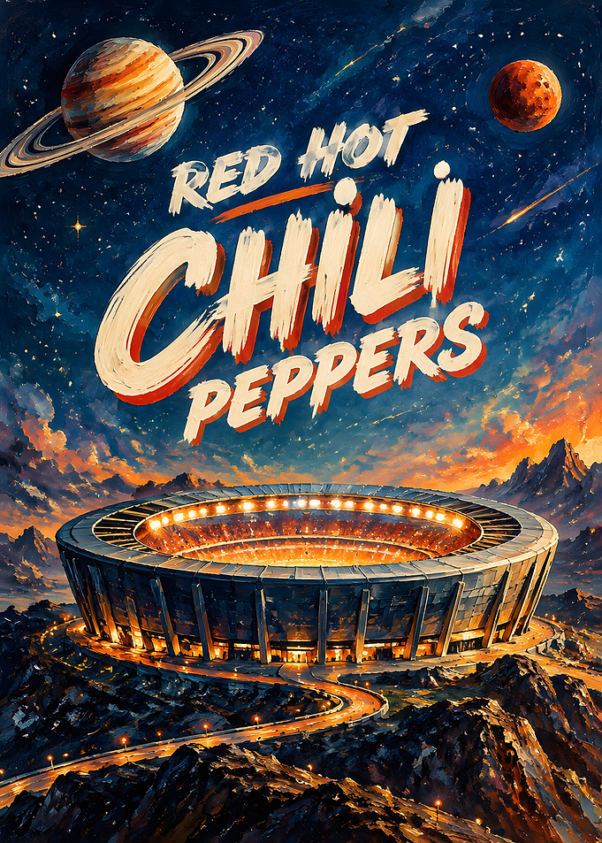 Red Hot Chili Peppers Stadium Poster