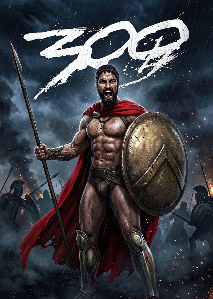 300 Spartan Warrior Movie Poster