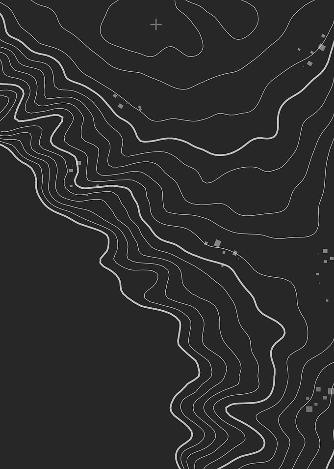 Minimalist Topographic Contour Map