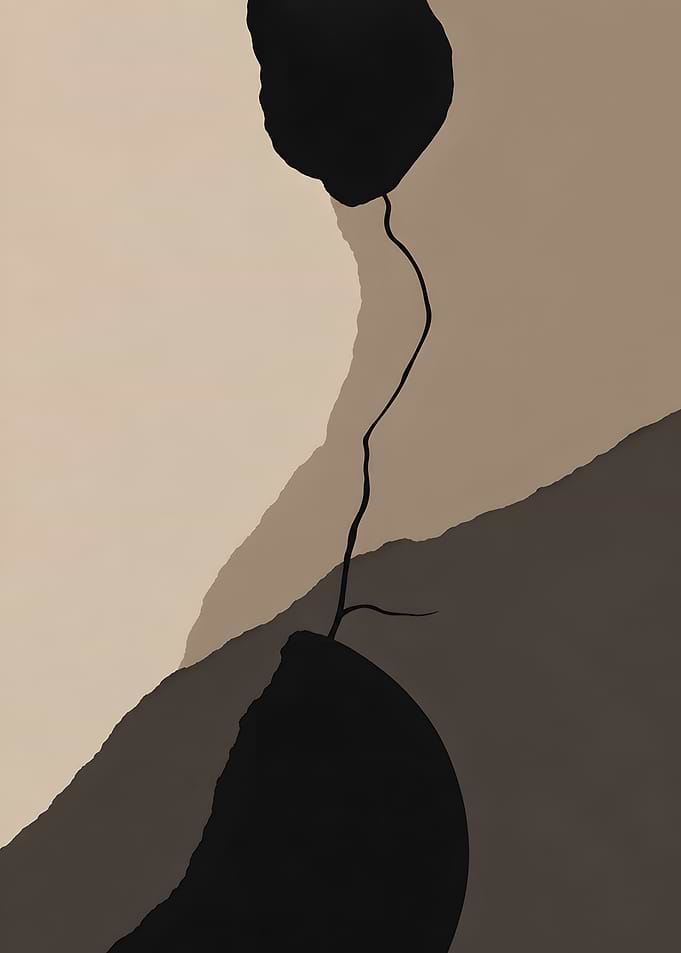 Abstract Earth Tones Silhouette